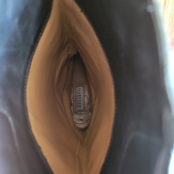 FRATELLI ROSSETTI Black Leather Tall Riding Moto Combat Boots Made in Italy - Picture 8 of 12